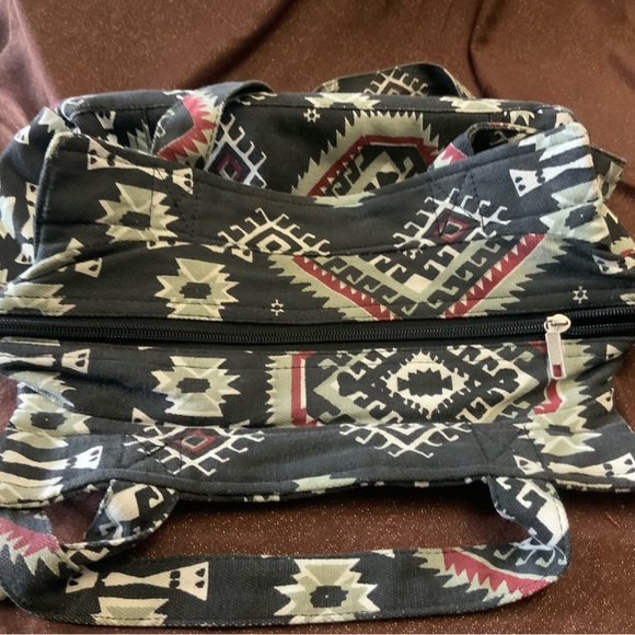 All Fabric Compartment Bohemian Tote - Picture 4 of 9